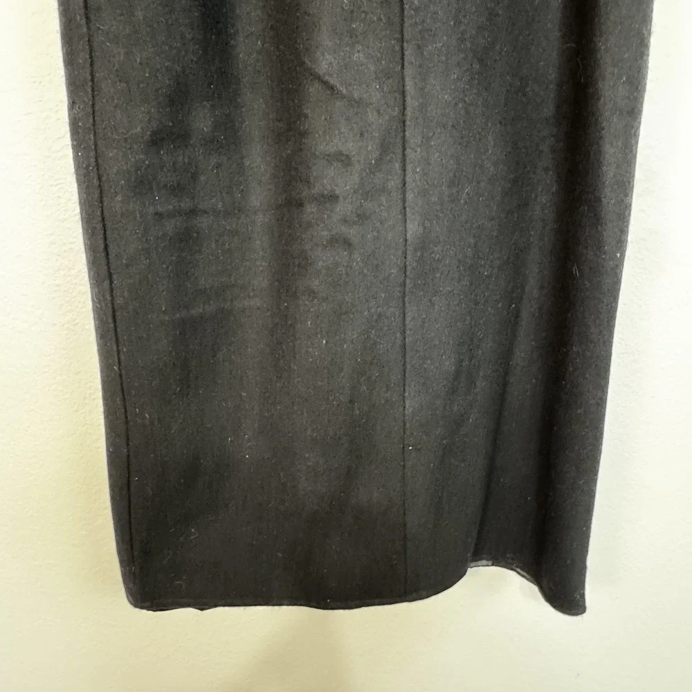 Southwest Canyon Skirt Women's Large Black‎ Wool Blend Studded Faux Leather Wrap